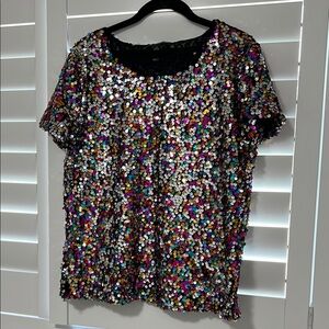 INC Multicolor Sequin Women's Top-NWOT